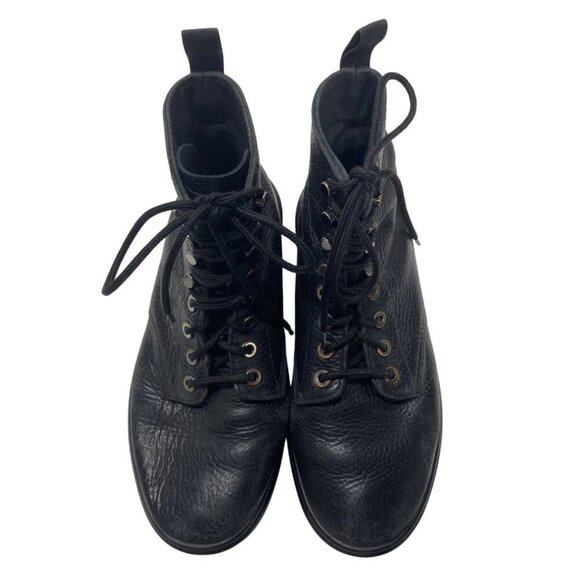 Dr Martens Black Leather Combat Boots Women's, Size 7, Goth Whimsigoth Grunge - Picture 5 of 6